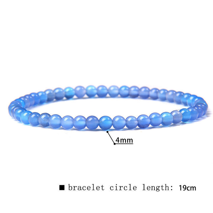Pulsera de cuentas de piedra natural de 4 mm de Olivenorma