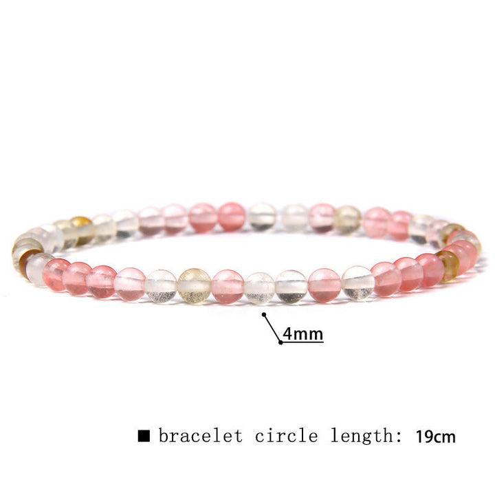 Pulsera de cuentas de piedra natural de 4 mm de Olivenorma