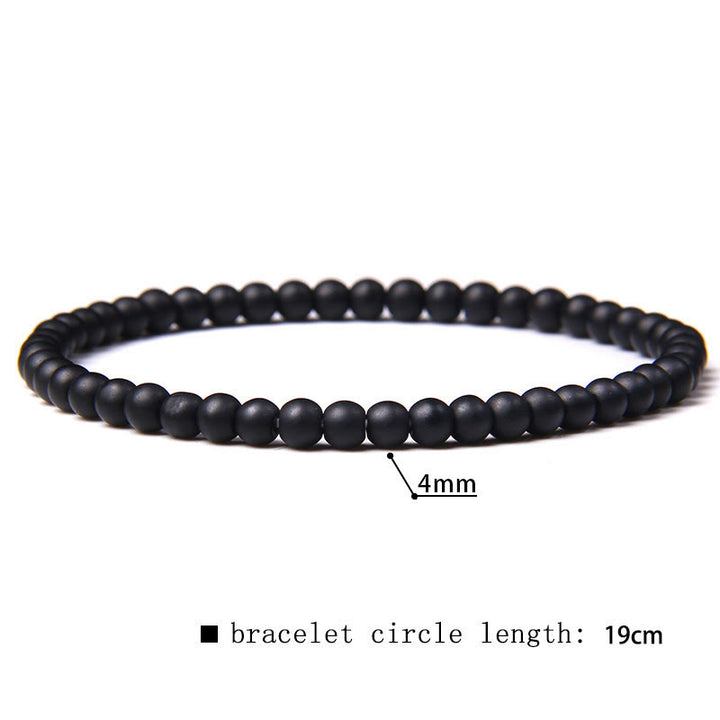 Pulsera de cuentas de piedra natural de 4 mm de Olivenorma