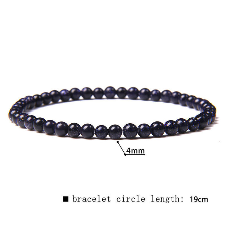 Pulsera de cuentas de piedra natural de 4 mm de Olivenorma