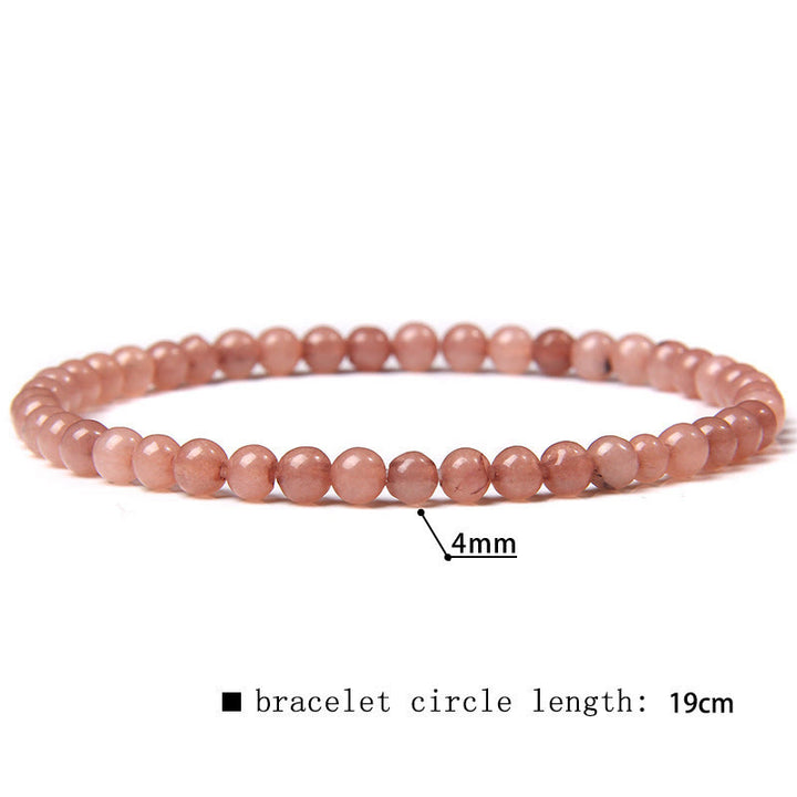 Pulsera de cuentas de piedra natural de 4 mm de Olivenorma