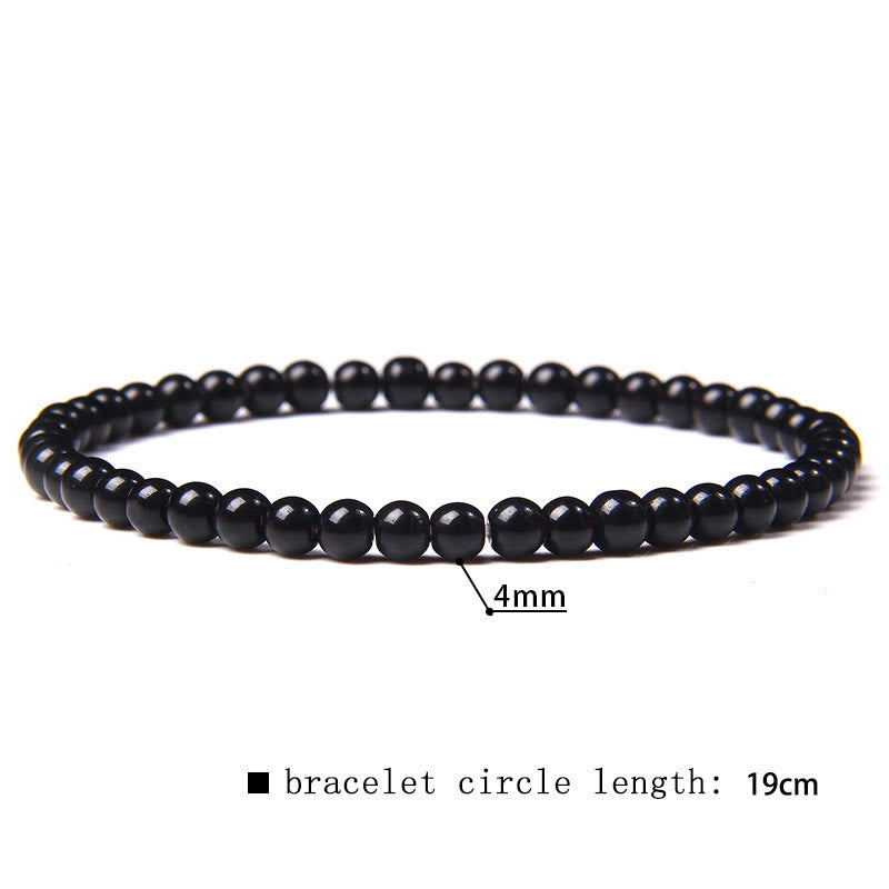 Pulsera de cuentas de piedra natural de 4 mm de Olivenorma