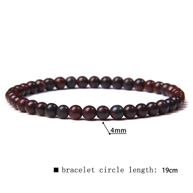 Pulsera de cuentas de piedra natural de 4 mm de Olivenorma