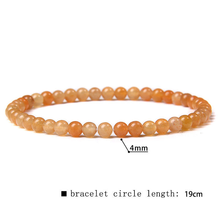 Pulsera de cuentas de piedra natural de 4 mm de Olivenorma