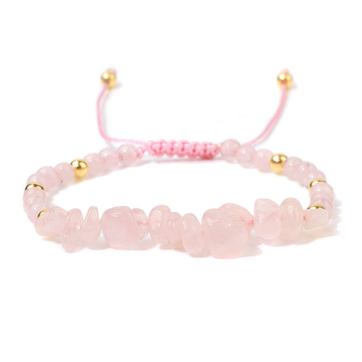 Pulsera con cordón de cuentas de piedra natural irregulares de Olivenorma