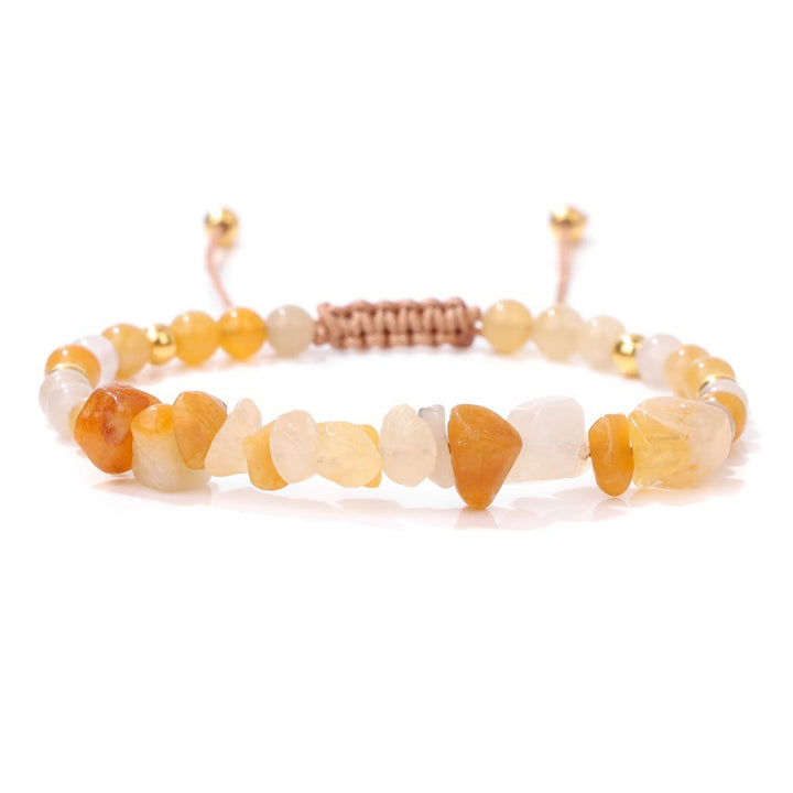 Pulsera con cordón de cuentas de piedra natural irregulares de Olivenorma