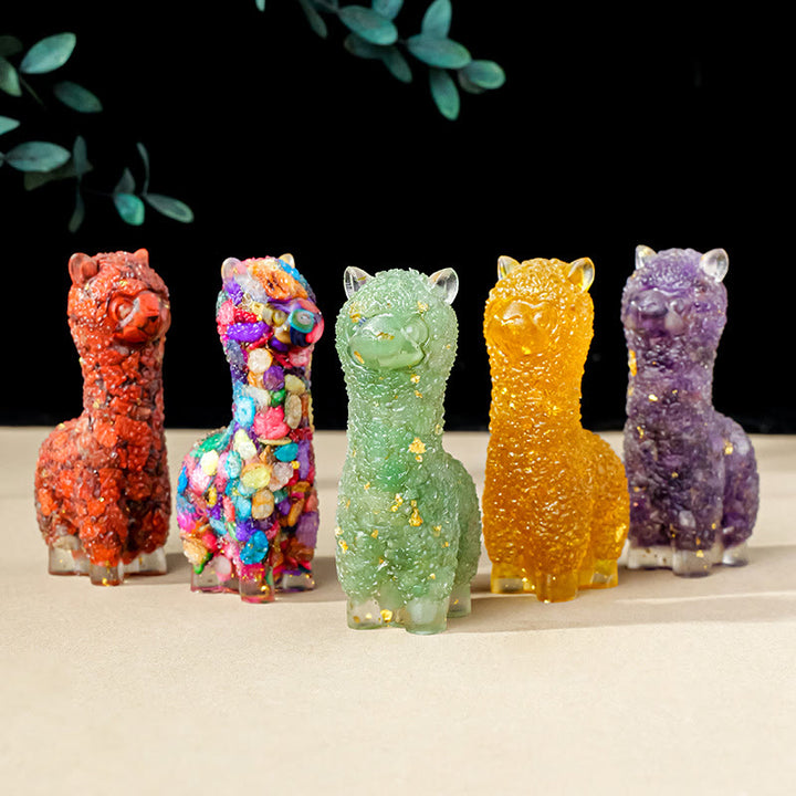 Decoración con piedras preciosas de alpaca y epoxi de cristal de Olivenorma