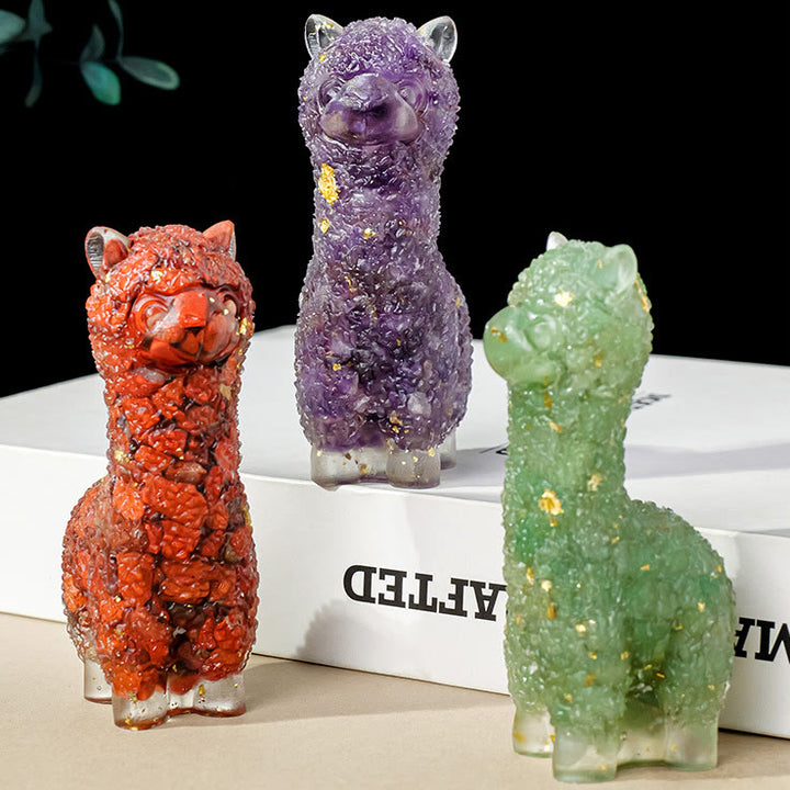 Decoración con piedras preciosas de alpaca y epoxi de cristal de Olivenorma