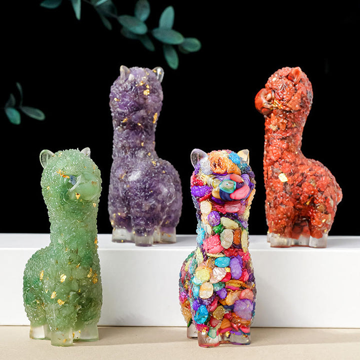 Decoración con piedras preciosas de alpaca y epoxi de cristal de Olivenorma