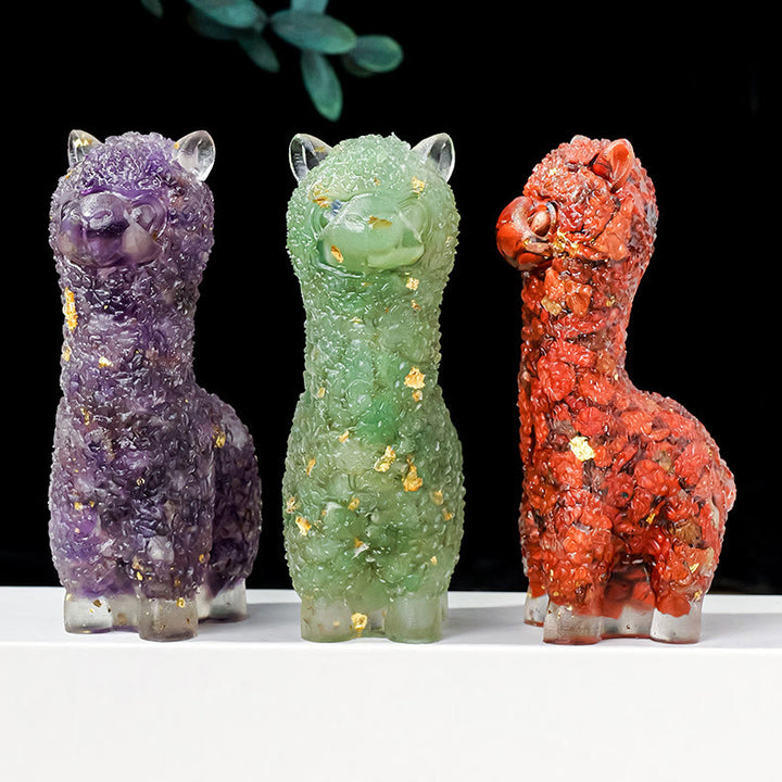 Decoración con piedras preciosas de alpaca y epoxi de cristal de Olivenorma