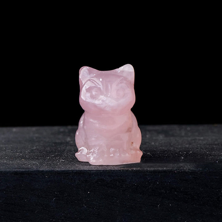 Decoración con piedras preciosas de gato de la suerte de cristal epoxi de Olivenorma