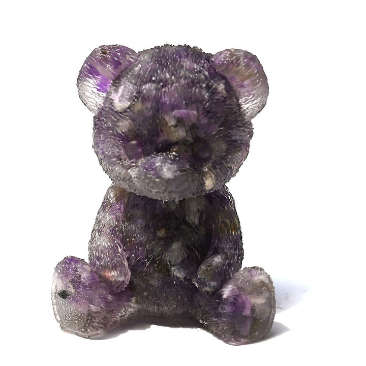 Decoración con piedras preciosas de oso de cristal epoxi de Olivenorma