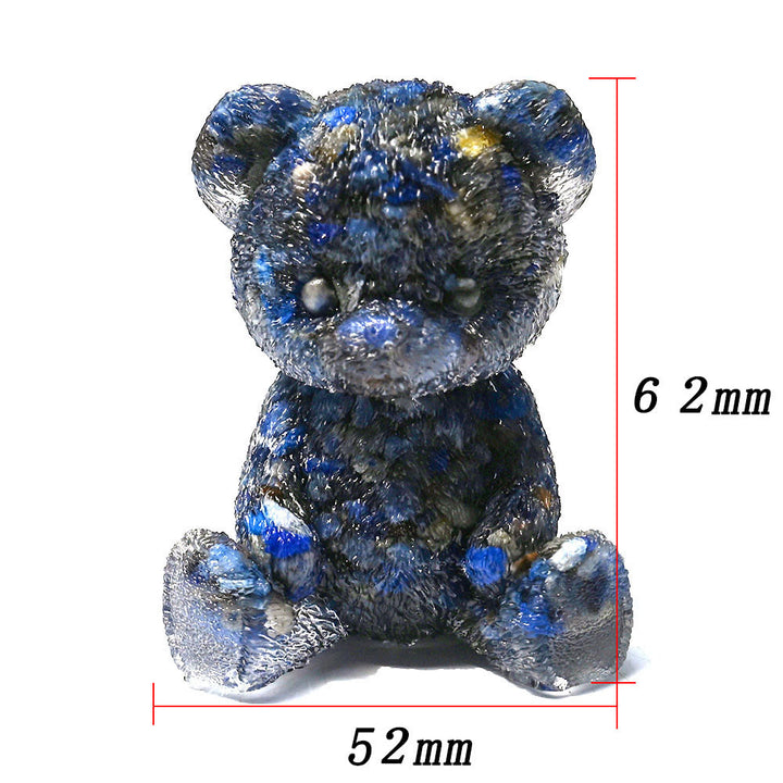 Decoración con piedras preciosas de oso de cristal epoxi de Olivenorma