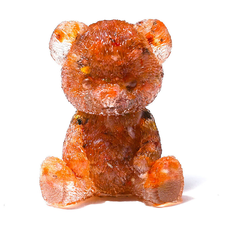 Decoración con piedras preciosas de oso de cristal epoxi de Olivenorma