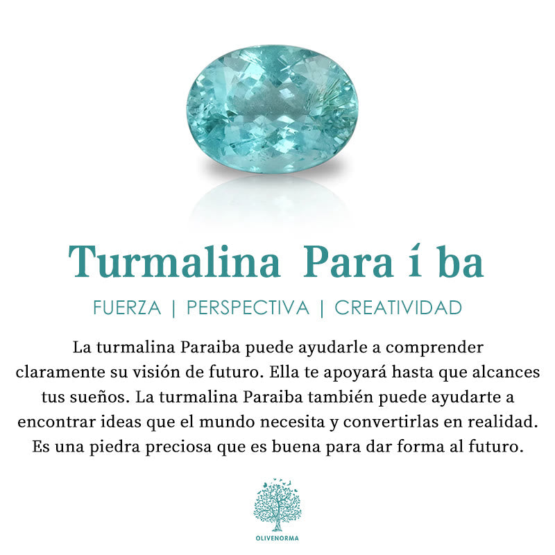 Conjunto de joyas de turmalina Paraiba con flores de Olivenorma