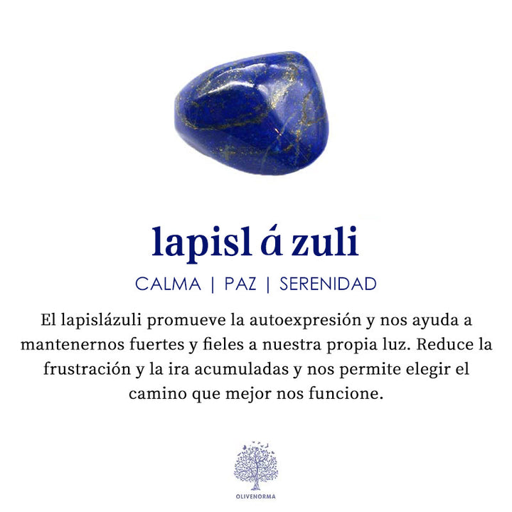 Collar de cuentas de lapislázuli natural azul Klein de Olivenorma