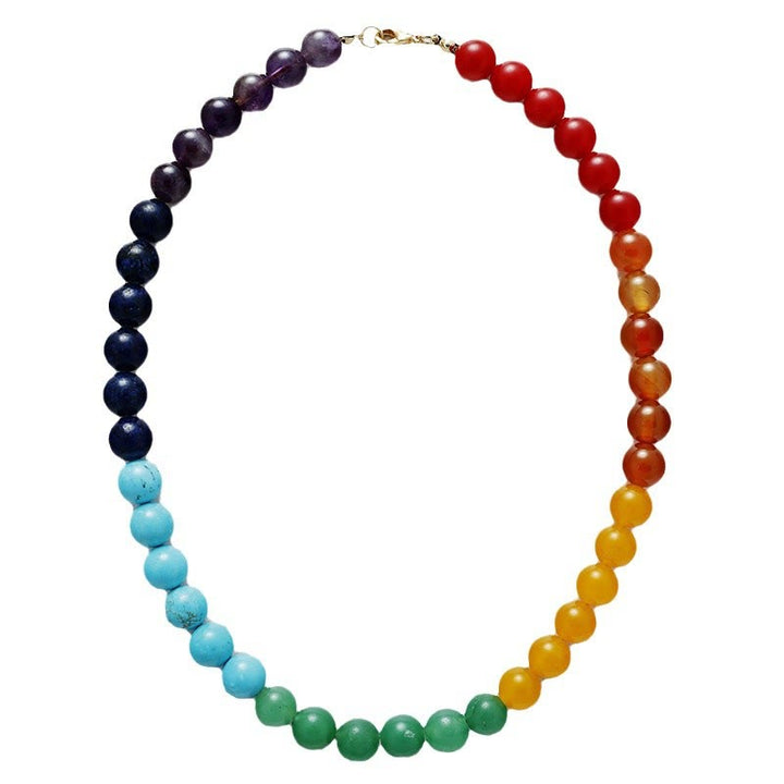 Collar de cuentas de chakras de 8 mm de Olivenorma
