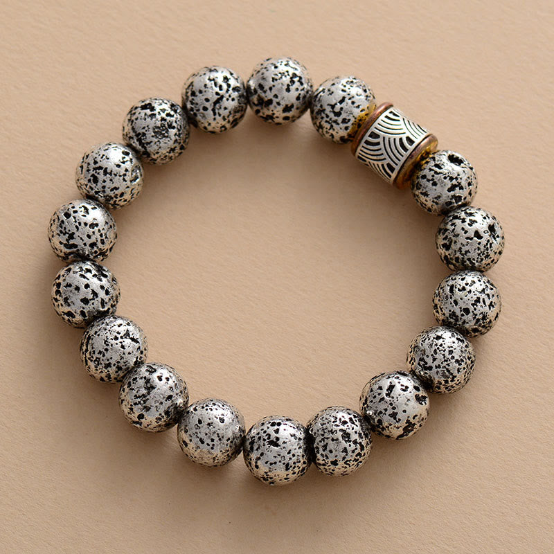 Pulsera de cuentas de yooperlita natural de 8 mm de Olivenorma