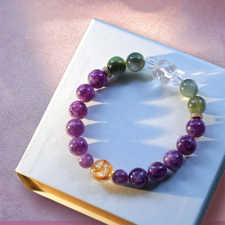 Pulsera de cuentas de piedra natural Ninth Purple Fire de Olivenorma