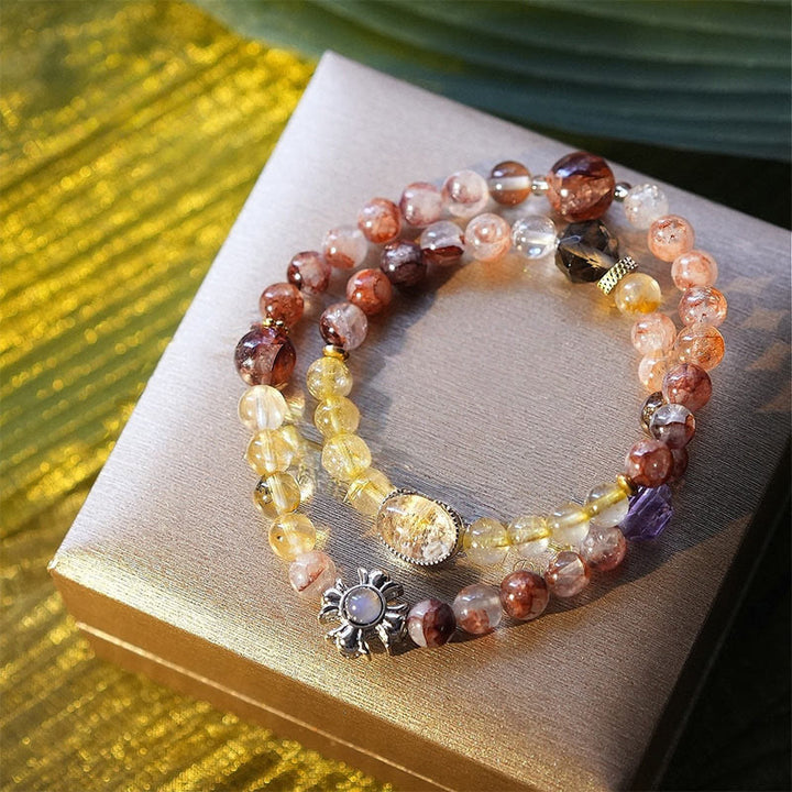 Pulsera de cuentas de piedra natural "Lucky Koi" de Olivenorma
