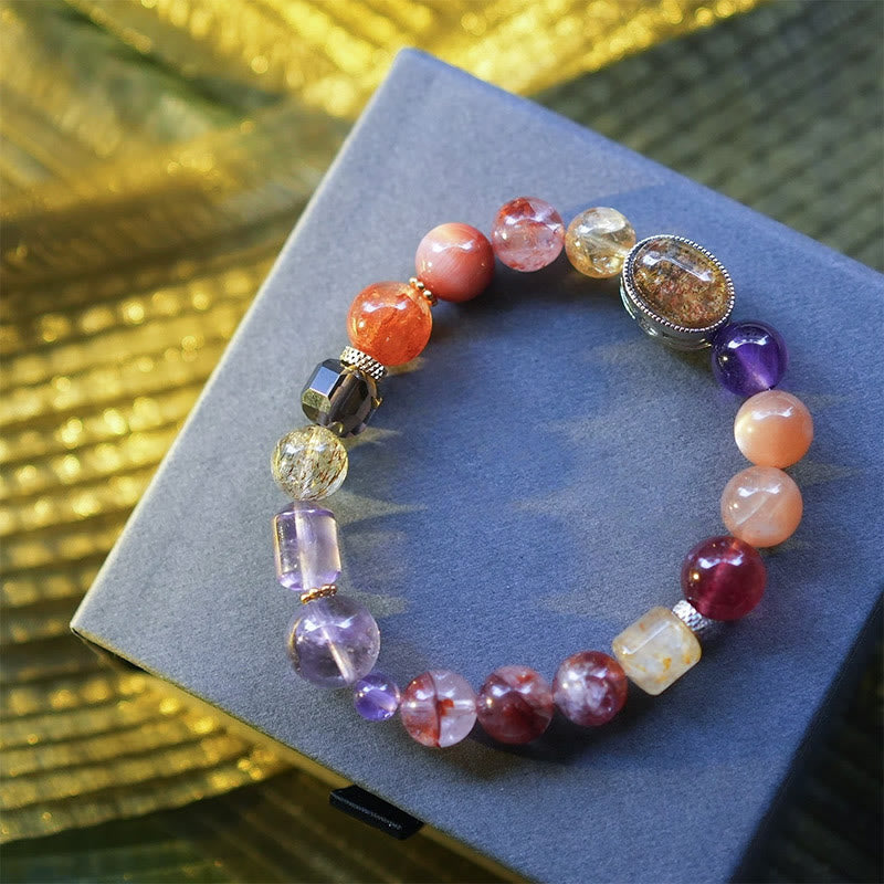 Pulsera de cuentas de piedra natural "Lucky Koi" de Olivenorma