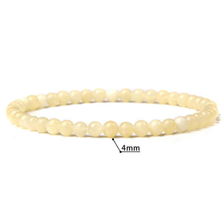 Pulsera de cuentas de piedra natural de 4 mm de Olivenorma