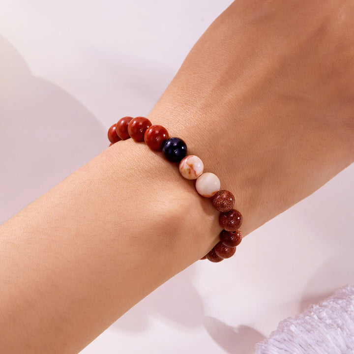 Pulsera de cristal con ocho planetas del sistema solar de Olivenorma con tarjeta