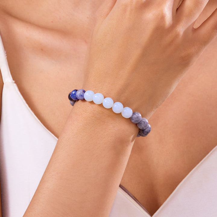 Pulsera de cristal con ocho planetas del sistema solar de Olivenorma con tarjeta
