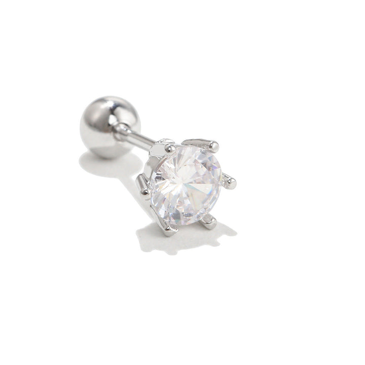 Pendientes de plata con incrustaciones de circonitas y bonito diseño de Olivenorma