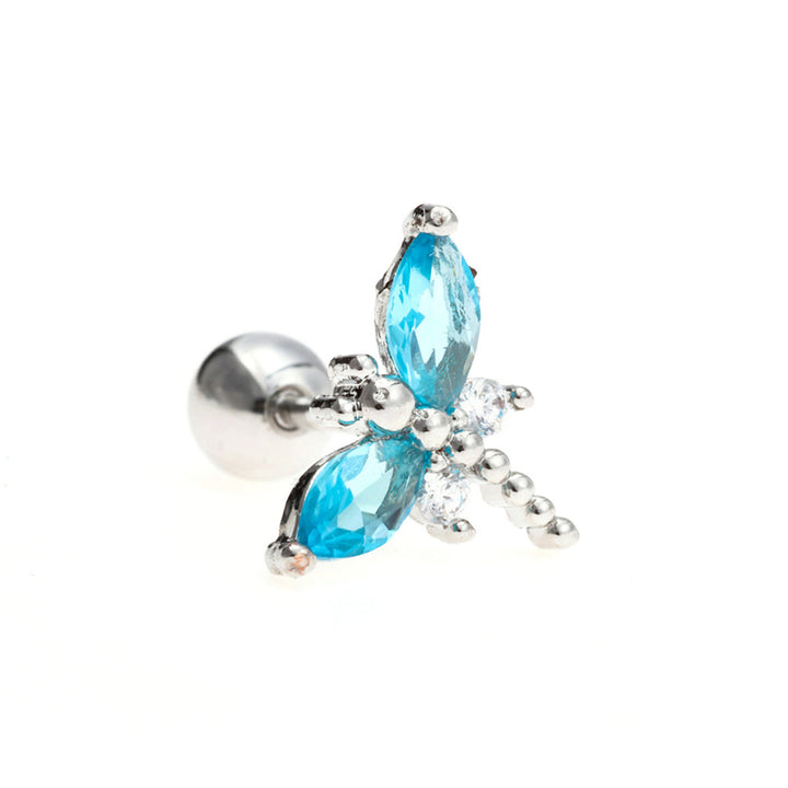 Pendientes de plata con circonitas de colores y animales bonitos de Olivenorma
