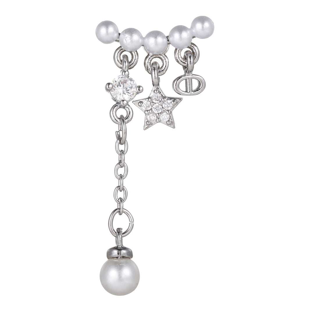 Pendientes de plata con circonitas de colores y animales bonitos de Olivenorma