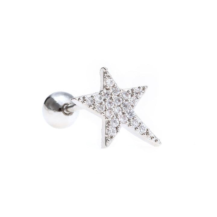 Pendientes de plata con circonitas de colores y animales bonitos de Olivenorma