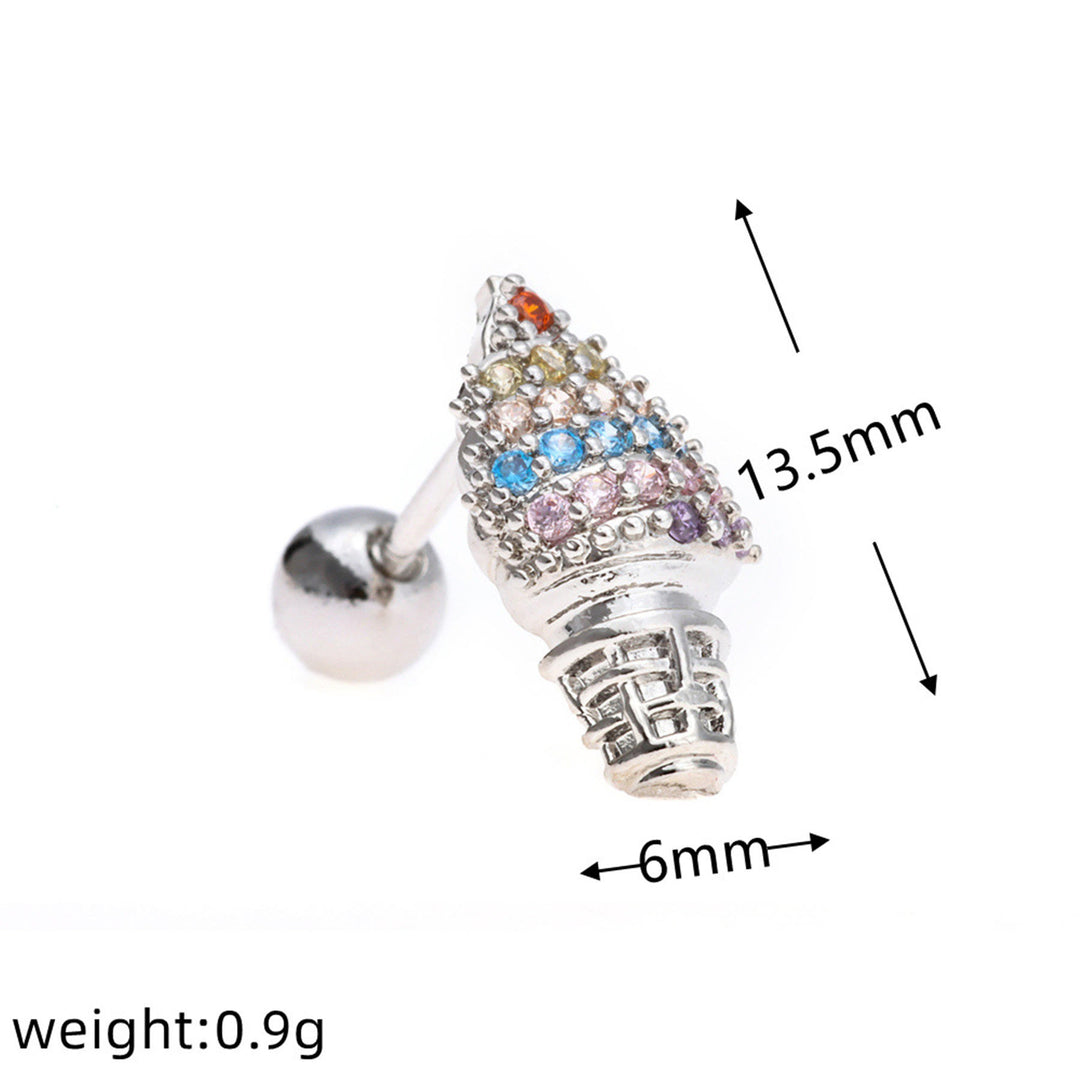 Pendientes de plata con circonitas de colores y animales bonitos de Olivenorma