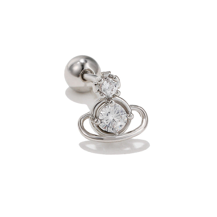 Pendientes de plata con circonitas de colores y animales bonitos de Olivenorma