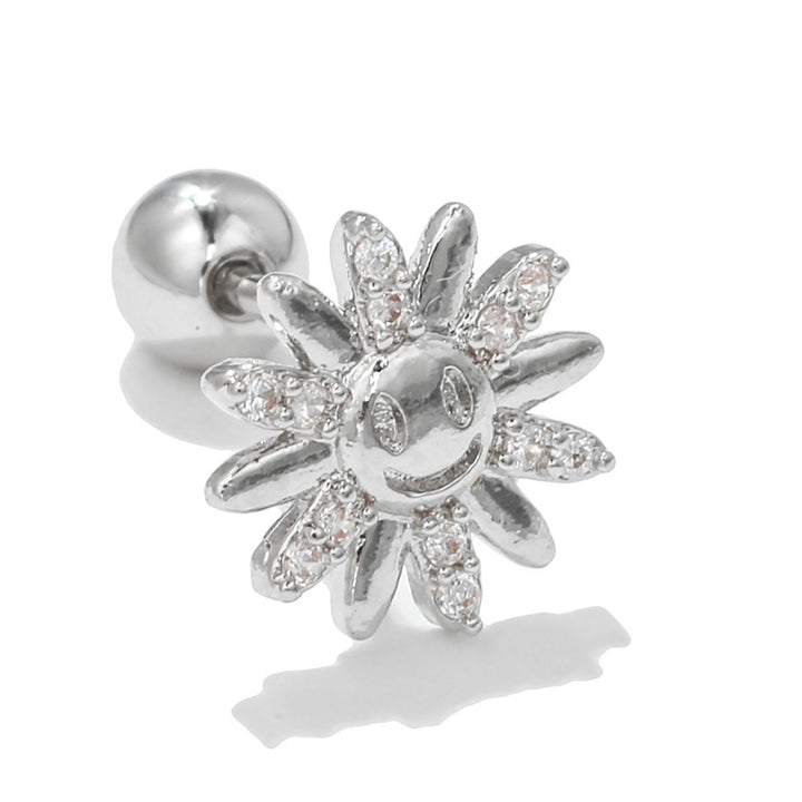 Pendientes de plata con circonitas blancas de Olivenorma