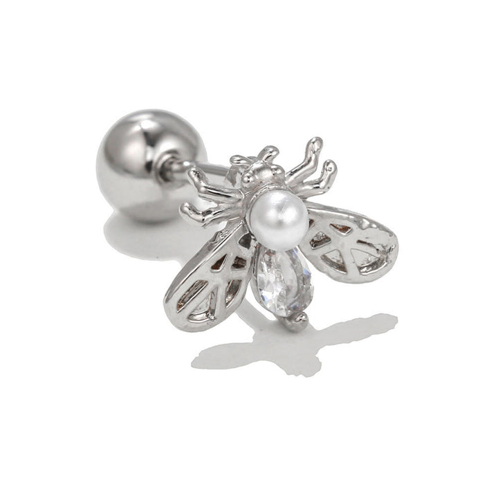 Pendientes de plata con circonitas blancas de Olivenorma