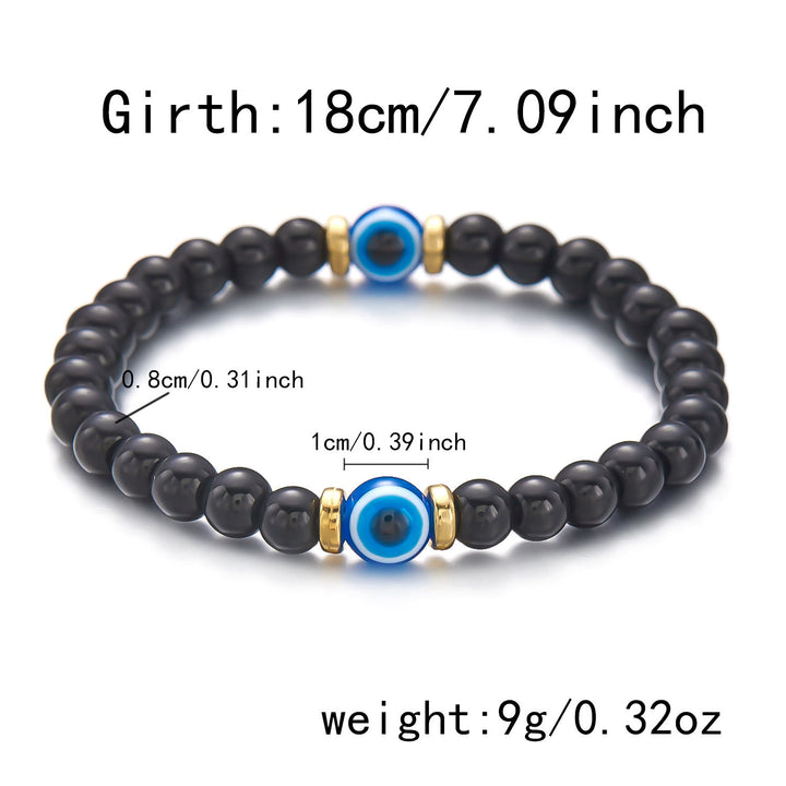 Pulsera de cuentas de ojo de tigre, obsidiana y hematita de Olivenorma