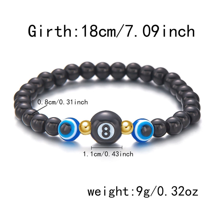 Pulsera de cuentas de ojo de tigre, obsidiana y hematita de Olivenorma