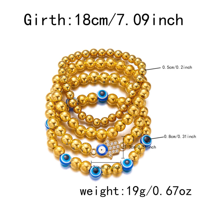 Pulsera de cuentas de ojo de tigre, obsidiana y hematita de Olivenorma