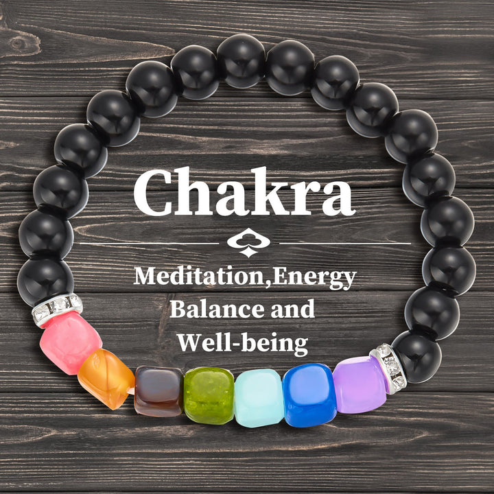 Pulsera de la buena suerte con cuentas de piedra natural de 8 mm de Olivenorma