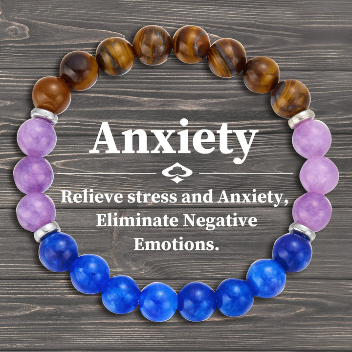Pulsera de la buena suerte con cuentas de piedra natural de 8 mm de Olivenorma