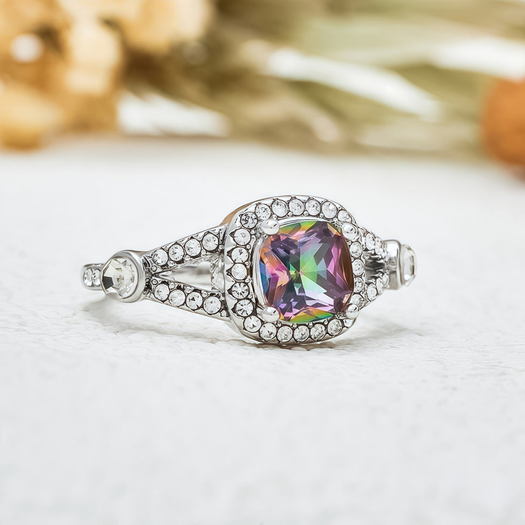 Anillo de alejandrita cuadrada natural de Olivenorma
