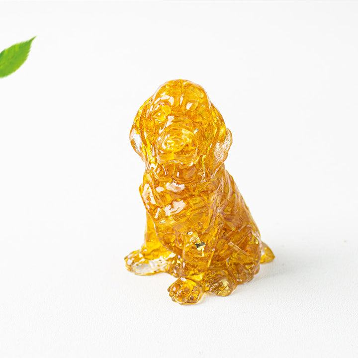 Grava de cristal de Olivenorma con pegamento para decoración de piedras preciosas de Golden Retriever