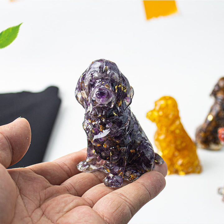 Grava de cristal de Olivenorma con pegamento para decoración de piedras preciosas de Golden Retriever