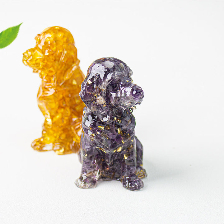 Grava de cristal de Olivenorma con pegamento para decoración de piedras preciosas de Golden Retriever