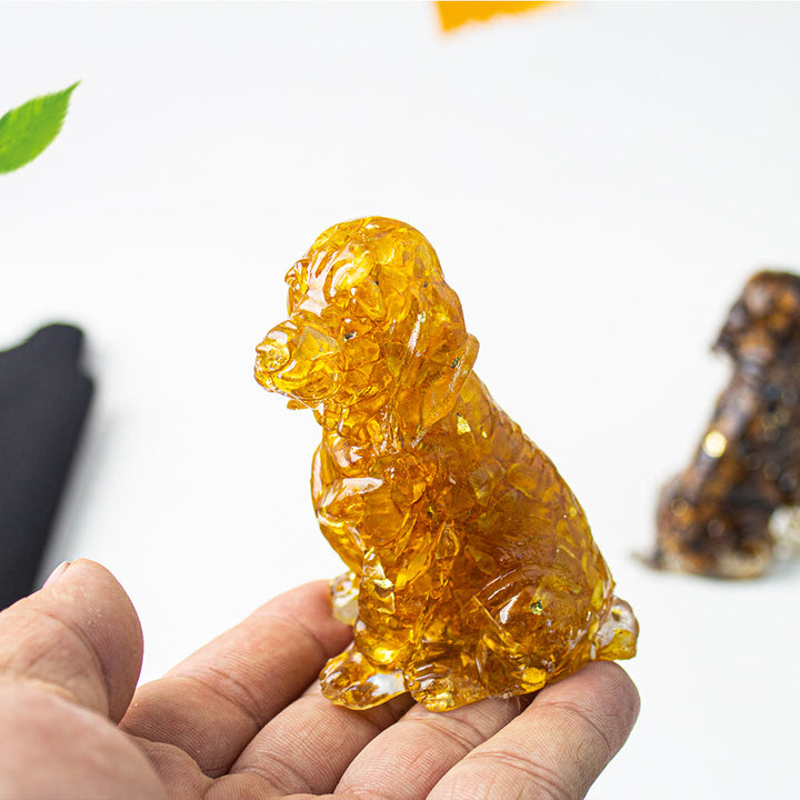 Grava de cristal de Olivenorma con pegamento para decoración de piedras preciosas de Golden Retriever
