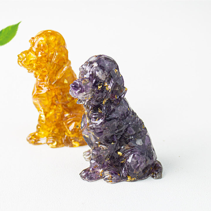 Grava de cristal de Olivenorma con pegamento para decoración de piedras preciosas de Golden Retriever