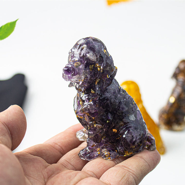 Grava de cristal de Olivenorma con pegamento para decoración de piedras preciosas de Golden Retriever