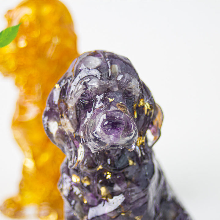 Grava de cristal de Olivenorma con pegamento para decoración de piedras preciosas de Golden Retriever