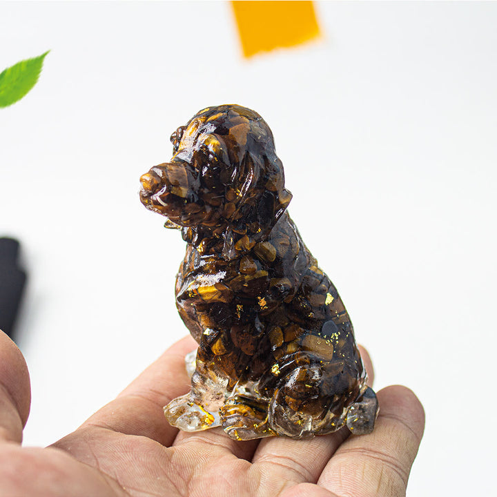 Grava de cristal de Olivenorma con pegamento para decoración de piedras preciosas de Golden Retriever